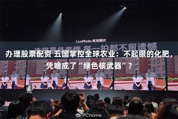 办理股票配资 五国掌控全球农业：不起眼的化肥，凭啥成了“绿色核武器”？