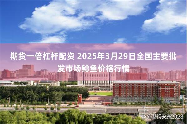 期货一倍杠杆配资 2025年3月29日全国主要批发市场鲶鱼价格行情