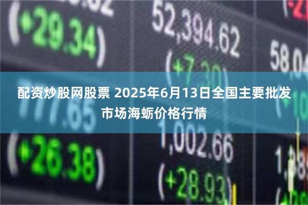 配资炒股网股票 2025年6月13日全国主要批发市场海蛎价格行情