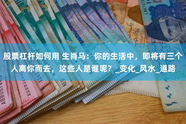 股票杠杆如何用 生肖马：你的生活中，即将有三个人离你而去，这些人是谁呢？_变化_风水_道路